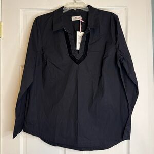 Vineyard Vines Women’s Velvet Trim Popover Top